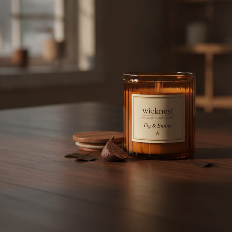 Wicknest Fig & Ember soy candle